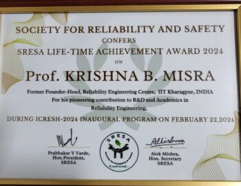 Society for Reliability and Safety – Life-time achievement award